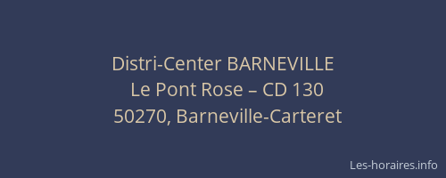 Distri-Center BARNEVILLE