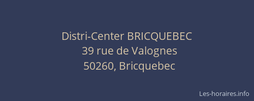 Distri-Center BRICQUEBEC