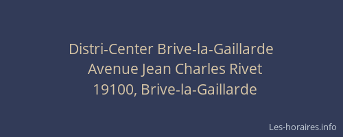Distri-Center Brive-la-Gaillarde