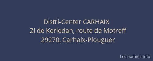 Distri-Center CARHAIX