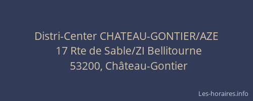 Distri-Center CHATEAU-GONTIER/AZE