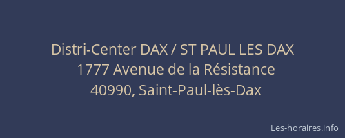 Distri-Center DAX / ST PAUL LES DAX