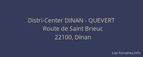 Distri-Center DINAN - QUEVERT