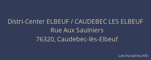 Distri-Center ELBEUF / CAUDEBEC LES ELBEUF
