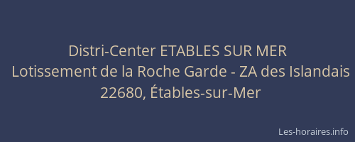Distri-Center ETABLES SUR MER