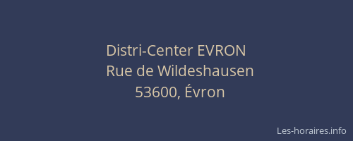 Distri-Center EVRON