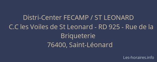 Distri-Center FECAMP / ST LEONARD