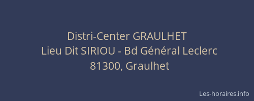Distri-Center GRAULHET