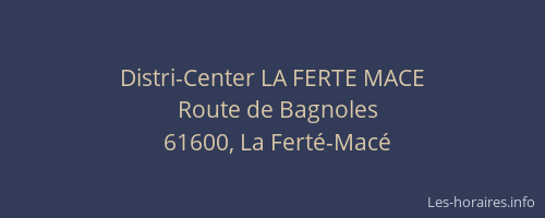 Distri-Center LA FERTE MACE