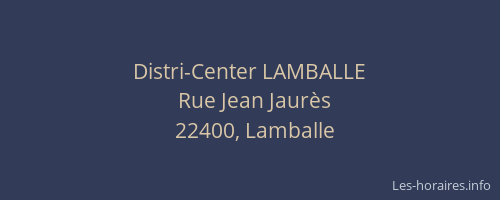 Distri-Center LAMBALLE