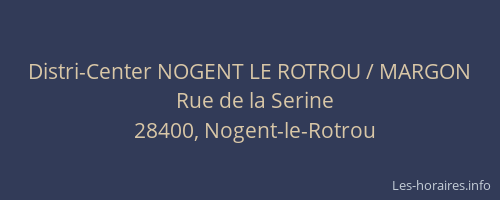 Distri-Center NOGENT LE ROTROU / MARGON