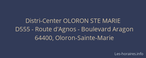 Distri-Center OLORON STE MARIE