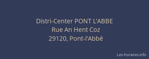 Distri-Center PONT L’ABBE