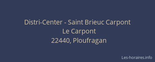 Distri-Center - Saint Brieuc Carpont