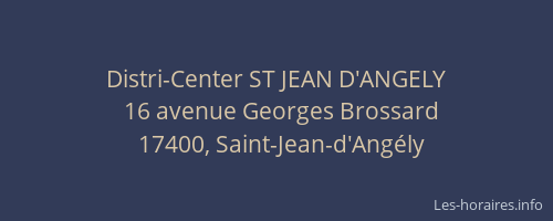 Distri-Center ST JEAN D'ANGELY