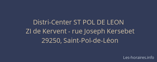 Distri-Center ST POL DE LEON