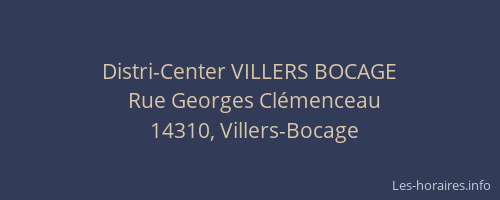 Distri-Center VILLERS BOCAGE
