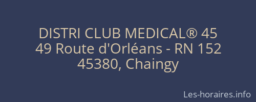 DISTRI CLUB MEDICAL® 45