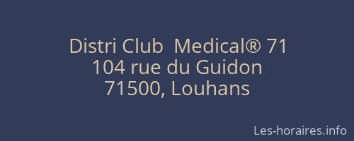 Distri Club  Medical® 71