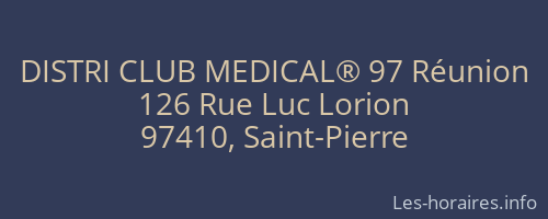 DISTRI CLUB MEDICAL® 97 Réunion