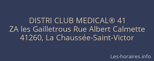 DISTRI CLUB MEDICAL&reg; 41
