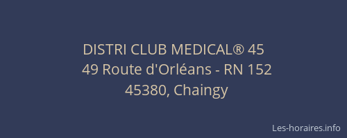 DISTRI CLUB MEDICAL&reg; 45