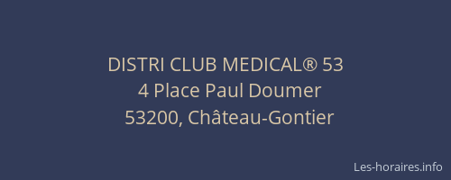 DISTRI CLUB MEDICAL&reg; 53
