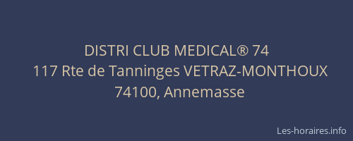 DISTRI CLUB MEDICAL® 74