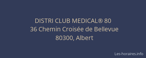 DISTRI CLUB MEDICAL&reg; 80