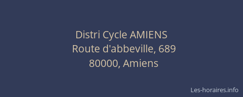Distri Cycle AMIENS