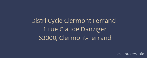 Distri Cycle Clermont Ferrand