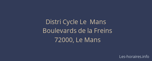Distri Cycle Le  Mans