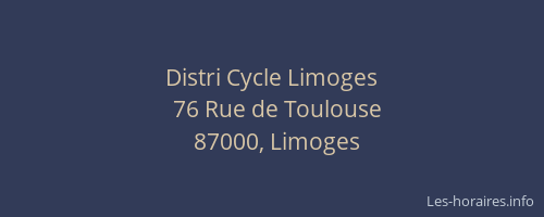 Distri Cycle Limoges