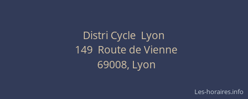 Distri Cycle  Lyon