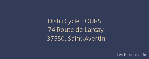 Distri Cycle TOURS