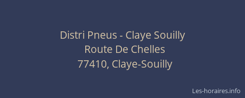 Distri Pneus - Claye Souilly