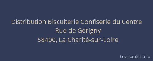Distribution Biscuiterie Confiserie du Centre