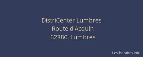 DistriCenter Lumbres