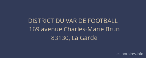 DISTRICT DU VAR DE FOOTBALL