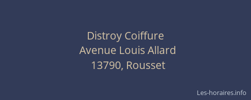 Distroy Coiffure