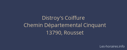 Distroy's Coiffure
