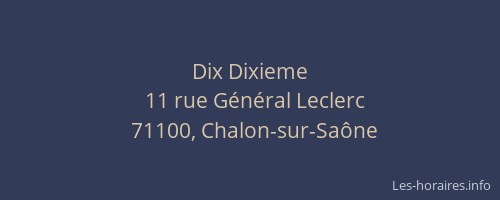 Dix Dixieme