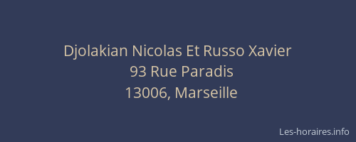 Djolakian Nicolas Et Russo Xavier