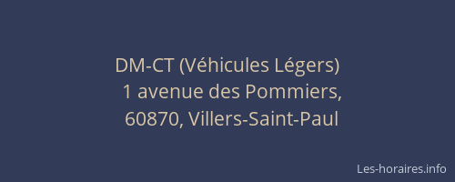 DM-CT (V&eacute;hicules L&eacute;gers)