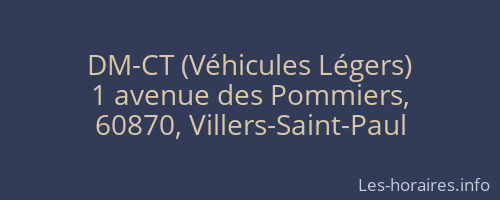 DM-CT (Véhicules Légers)