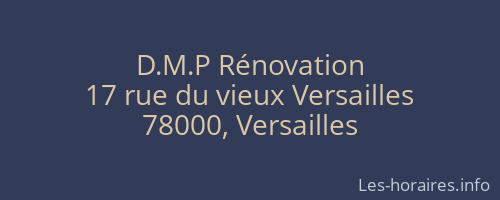 D.M.P Rénovation