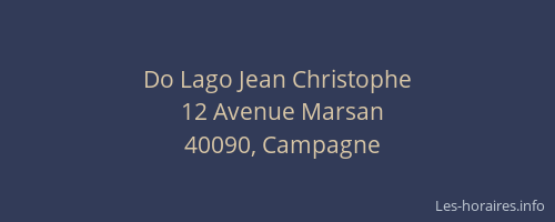 Do Lago Jean Christophe