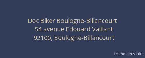 Doc Biker Boulogne-Billancourt