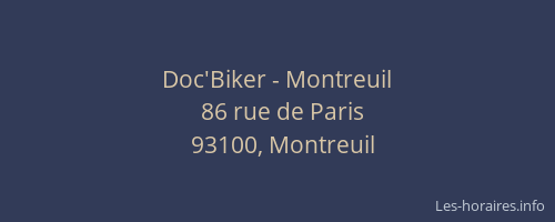 Doc'Biker - Montreuil