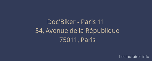 Doc'Biker - Paris 11